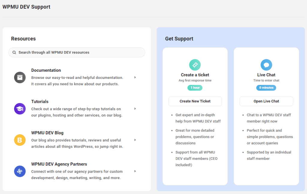 WPMU DEV Support